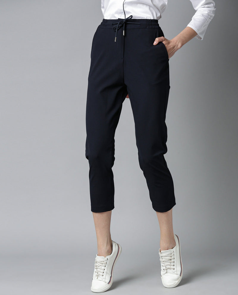 LOCOMOTE-STRETCH STRAIGHT FIT WOMEN'S TROUSER - NAVY