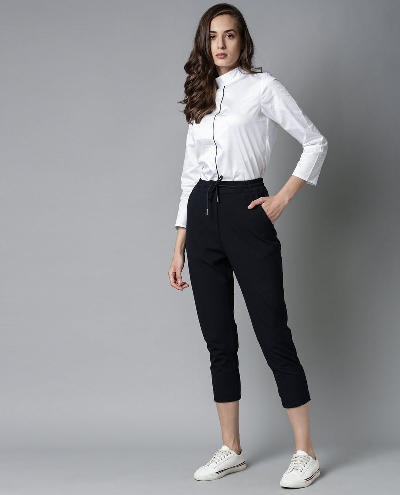LOCOMOTE-STRETCH STRAIGHT FIT WOMEN'S TROUSER - NAVY