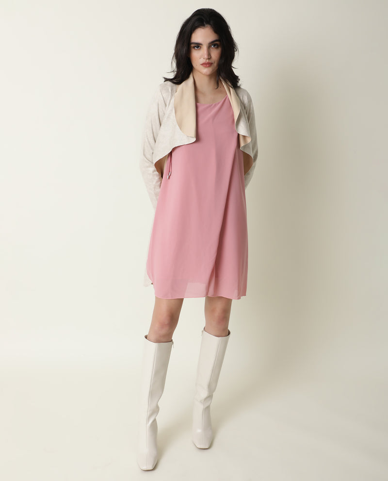 Rareism Women'S Jonas Pink Boat Neck Sleeveless Mini Dress