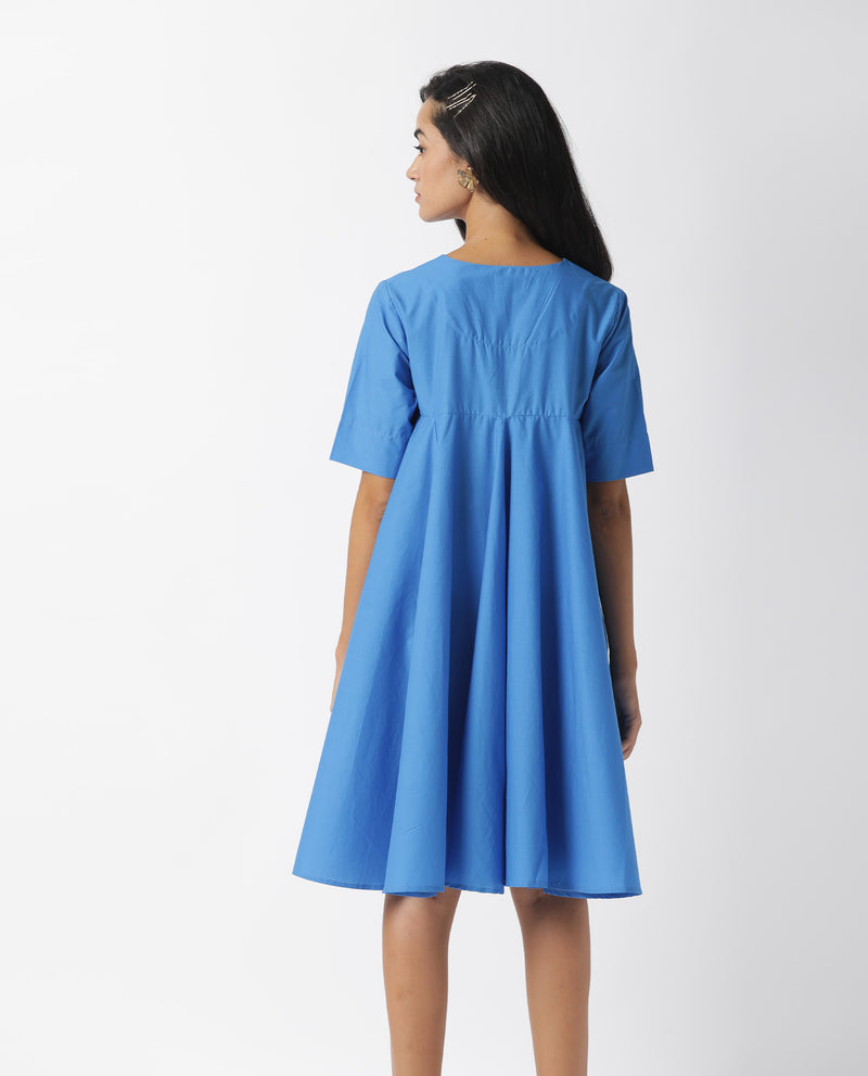 ARRAY-WOMENS SOLID DRESS-BLUE