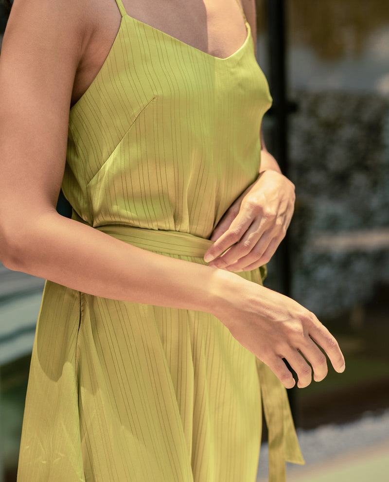Rareism Womens Andrei Flouroscent Green Dress Dyed
