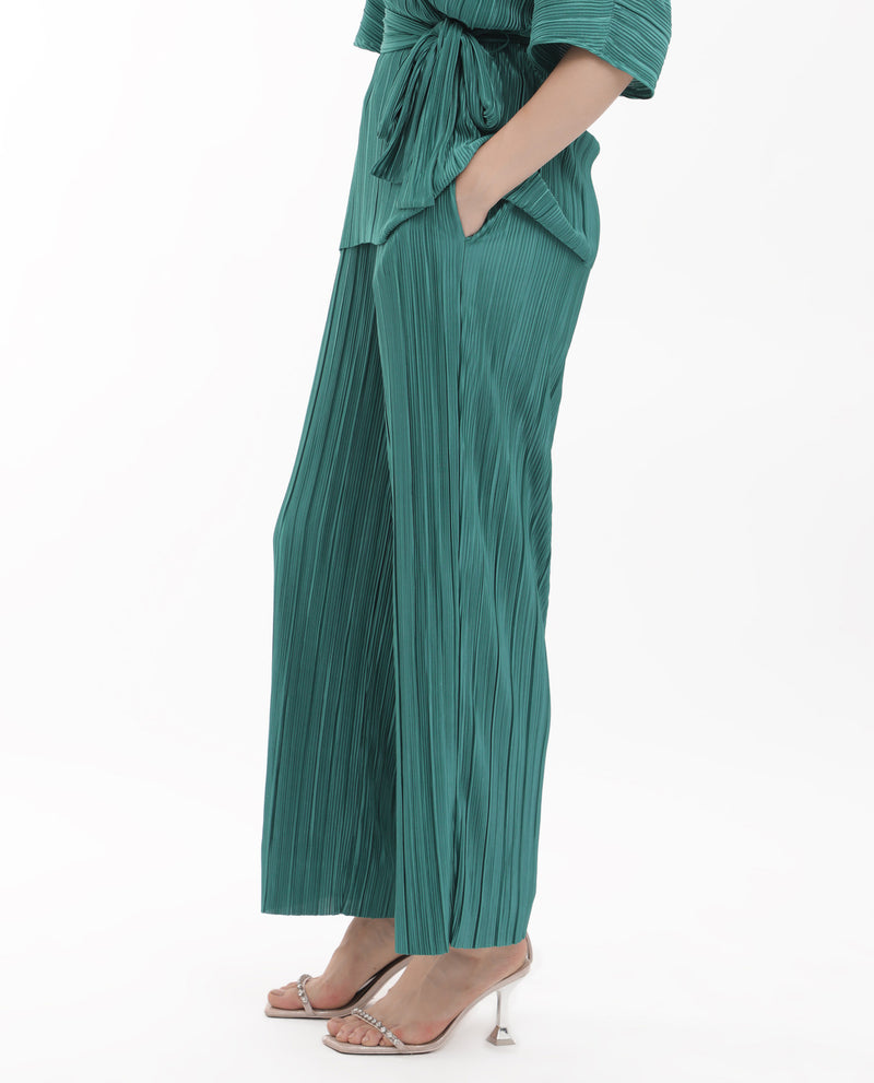 Rareism Womens Belgarde-B Petrol Trouser Polyester Dyed