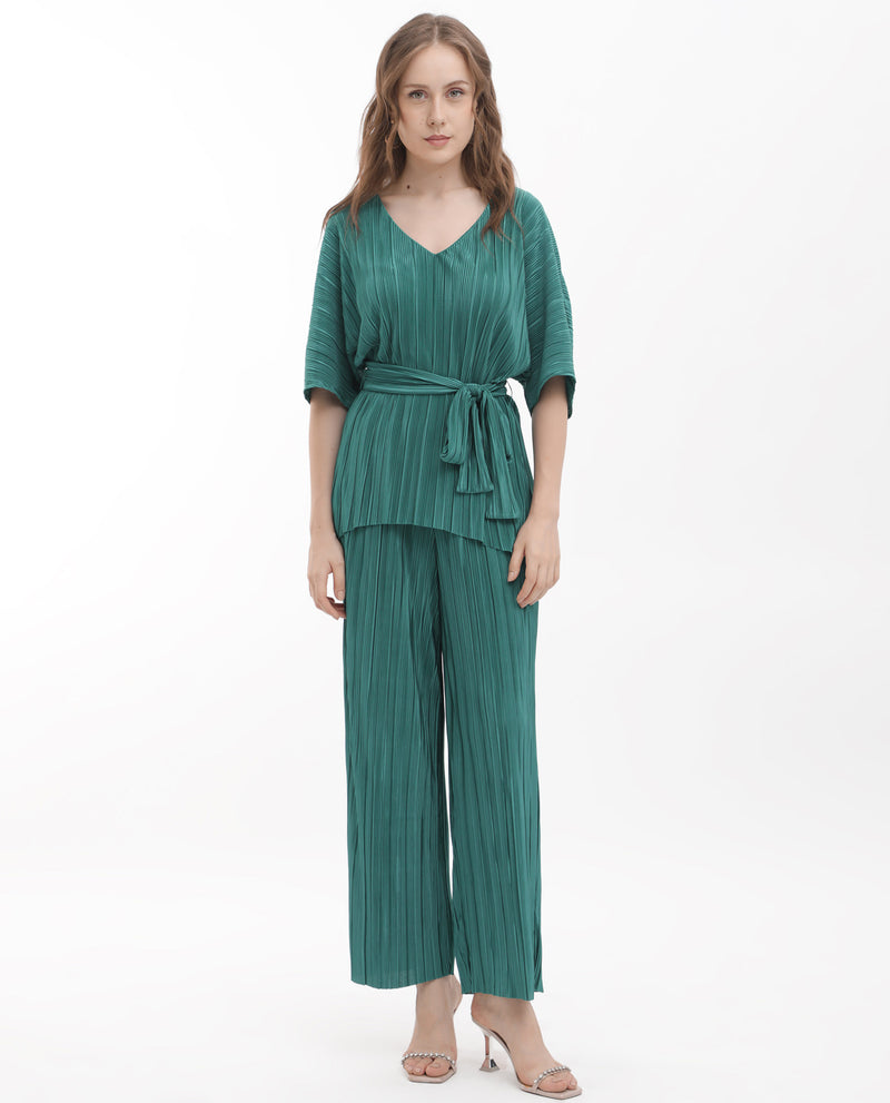 PLEATED POLYESTER PARTYWEAR TROUSERS