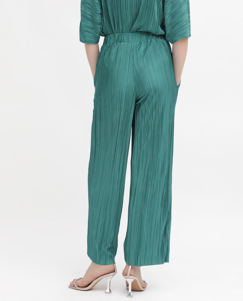 Rareism Womens Belgarde-B Petrol Trouser Polyester Dyed