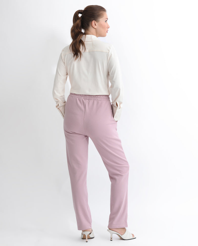RAREISM WOMENS FRONK DUSKY PINK TRACK PANT SOLID