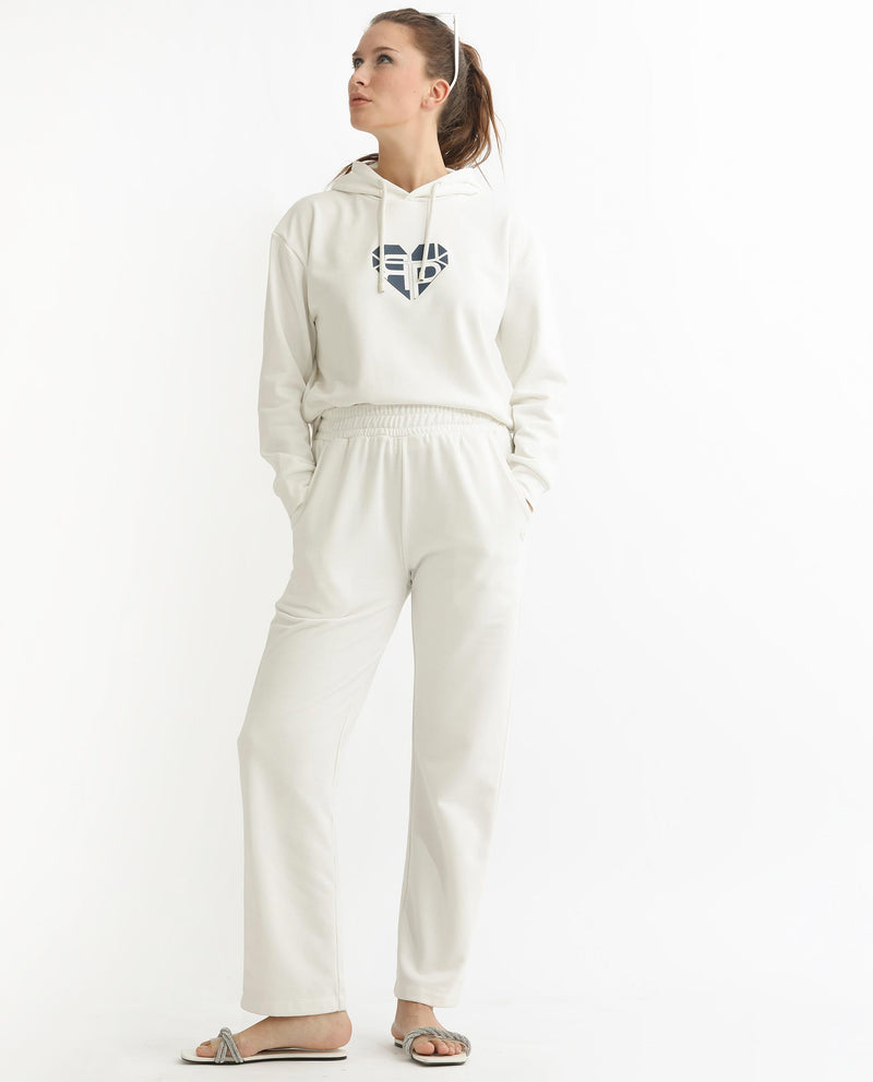 RAREISM WOMENS FRONK OFF WHITE TRACK PANT SOLID