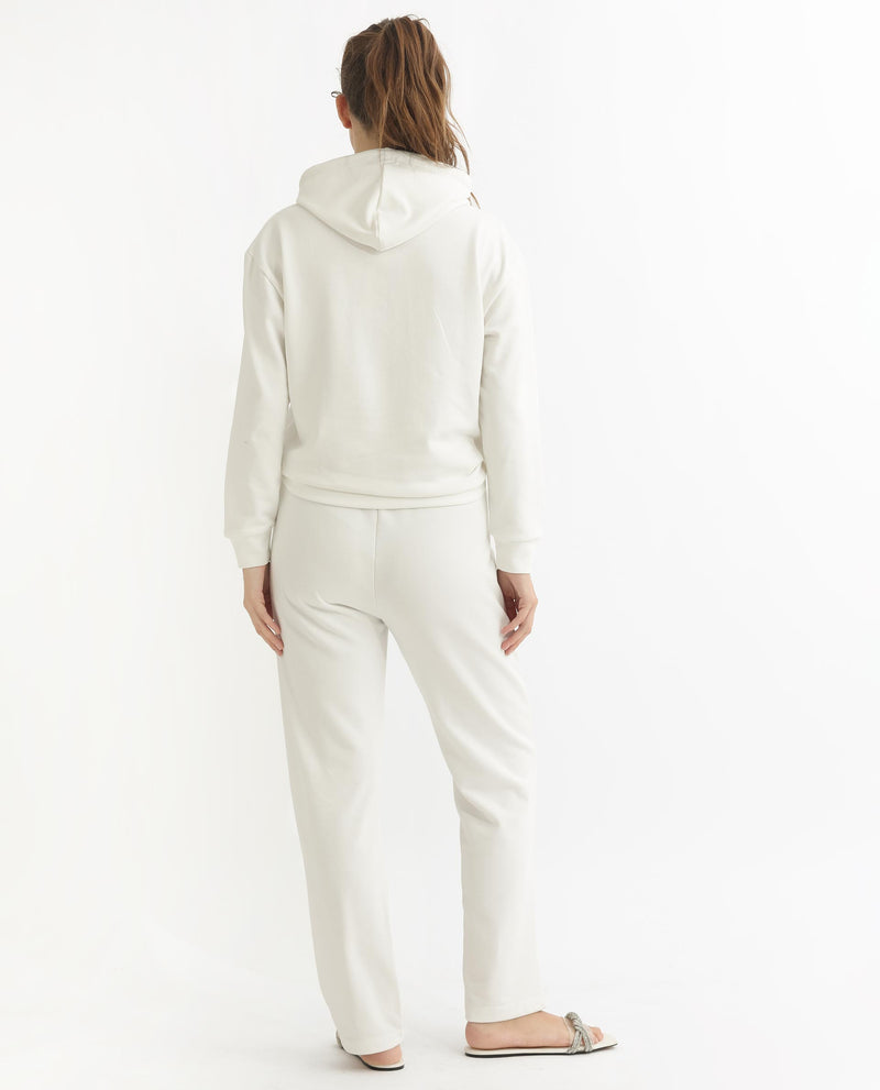 RAREISM WOMENS FRONK OFF WHITE TRACK PANT SOLID