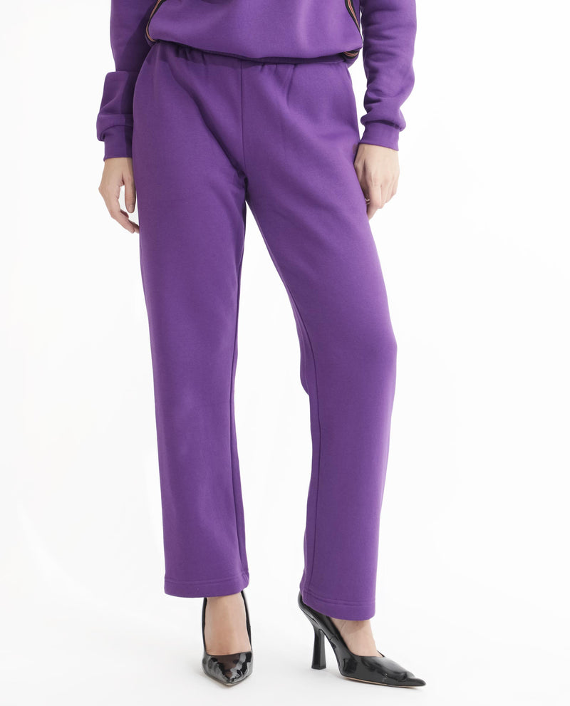 RAREISM WOMENS FRONK PURPLE TRACK PANT SOLID