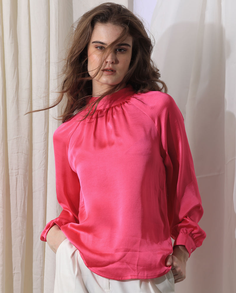 RELAXED FIT SATIN TOP