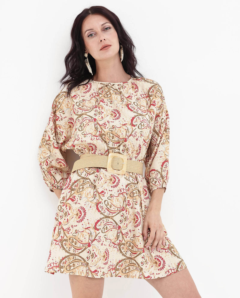 Rareism Womens Mellona Multi Paisley Print Dress