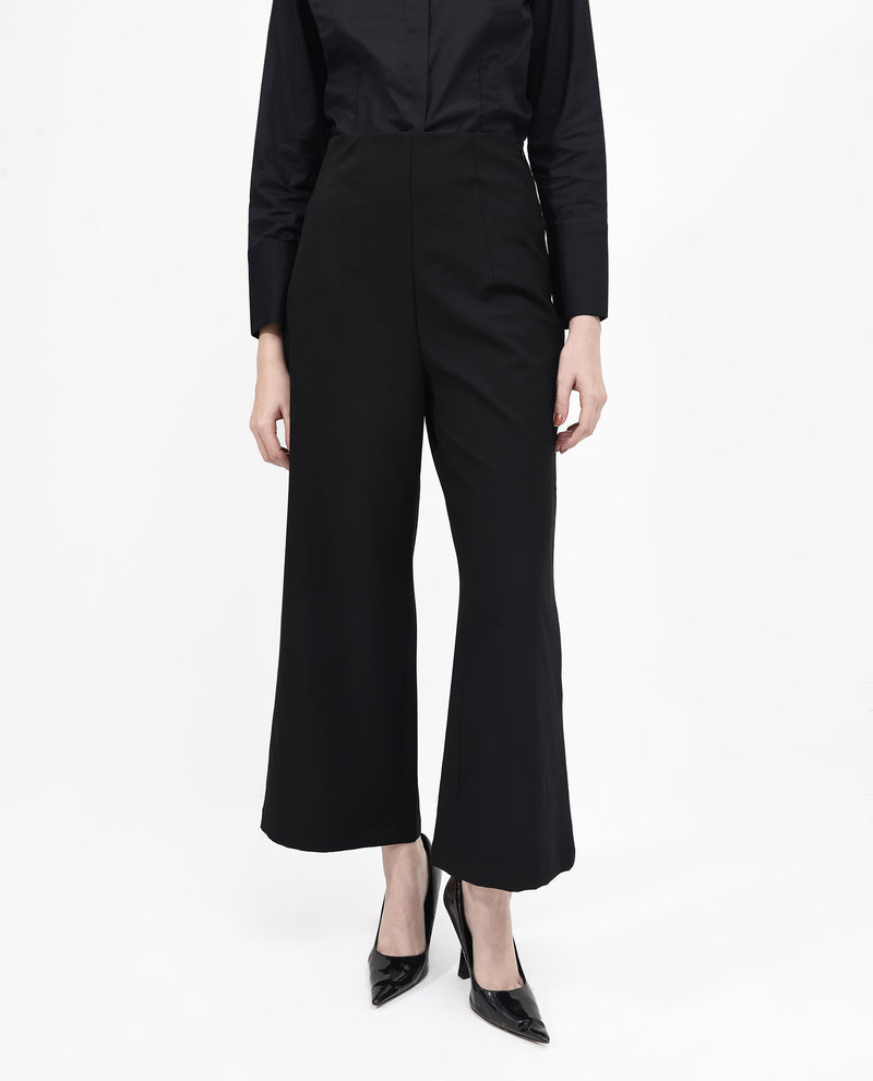 Rareism Women'S Noahti Black Cotton Fabric Trouser