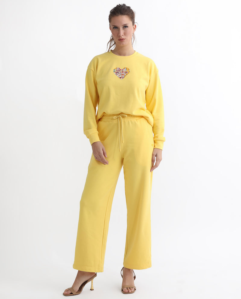 RAREISM WOMENS PAZOO T YELLOW TRACK PANT SOLID