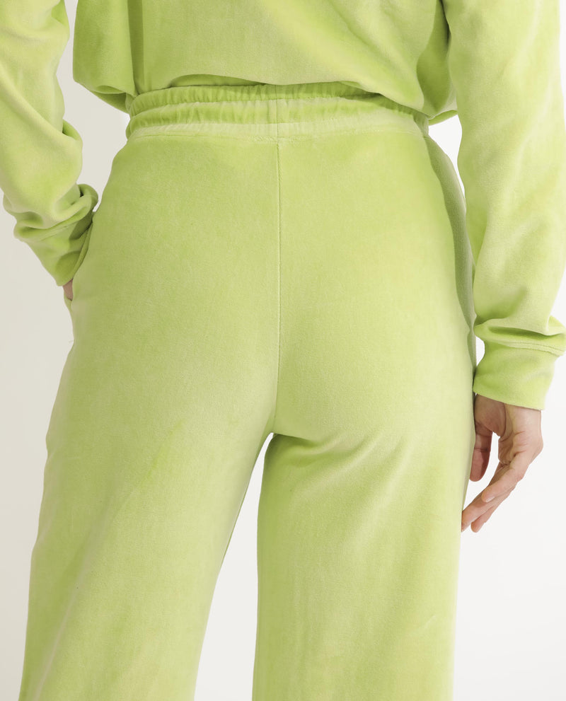 Rareism Articale Women's Pazoo Tt Light Green Cotton Blend Fabric Drawstring Closure Flared Fit Plain Ankle Length Track Pant