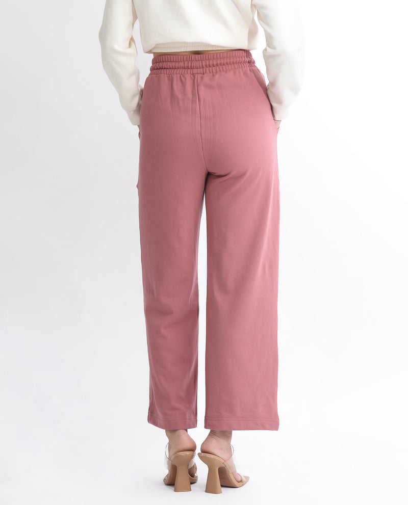 RAREISM WOMENS PAZOO T DUSKY PINK TRACK PANT SOLID