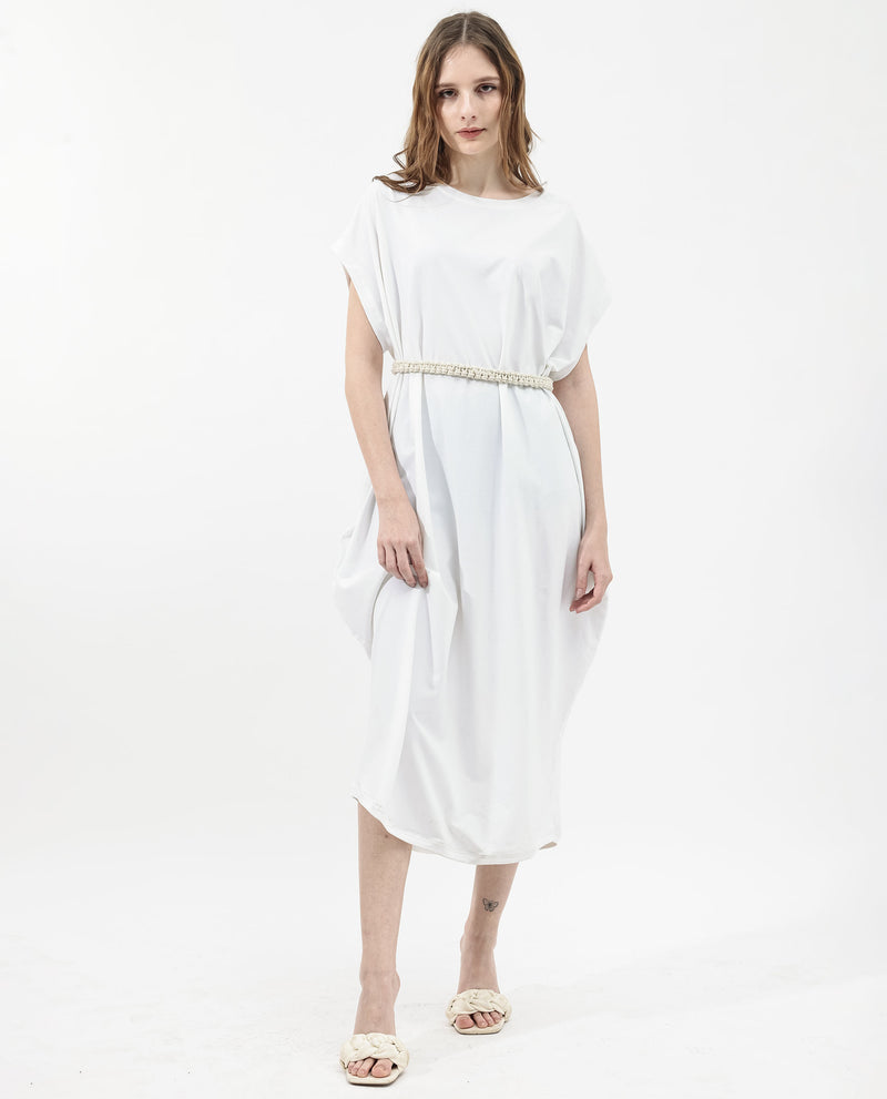Rareism Womens Siriyo Off White Dress Sleeveless Crew Neck Solid