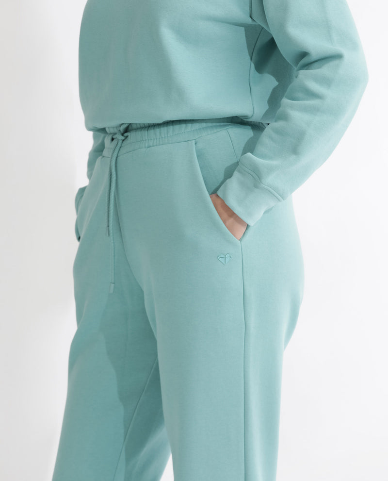 Rareism Articale Women'S Terac F Light Turq Poly Cotton Fabric Drawstring Closure Regular Fit Plain Ankle Length Track Pant