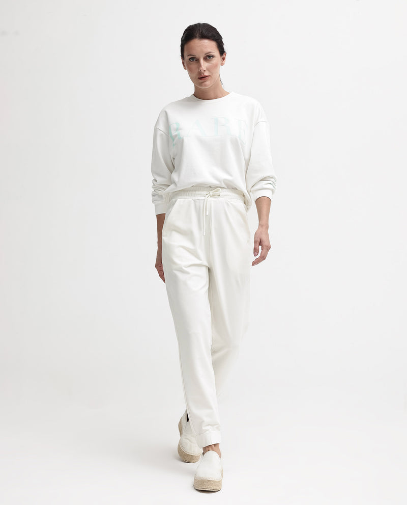 Rareism Womens Terac Off White Track Pant Solid