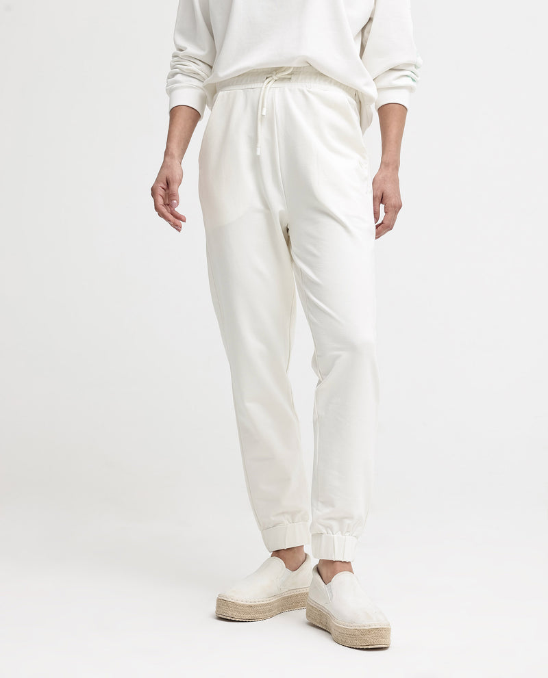 Rareism Womens Terac Off White Track Pant Solid