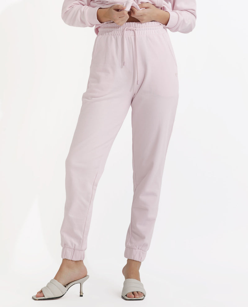 RAREISM WOMENS TERAC T LIGHT PINK TRACK PANT SOLID