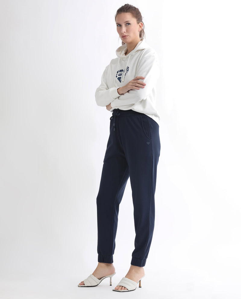 RAREISM WOMENS TERAC T NAVY TRACK PANT SOLID
