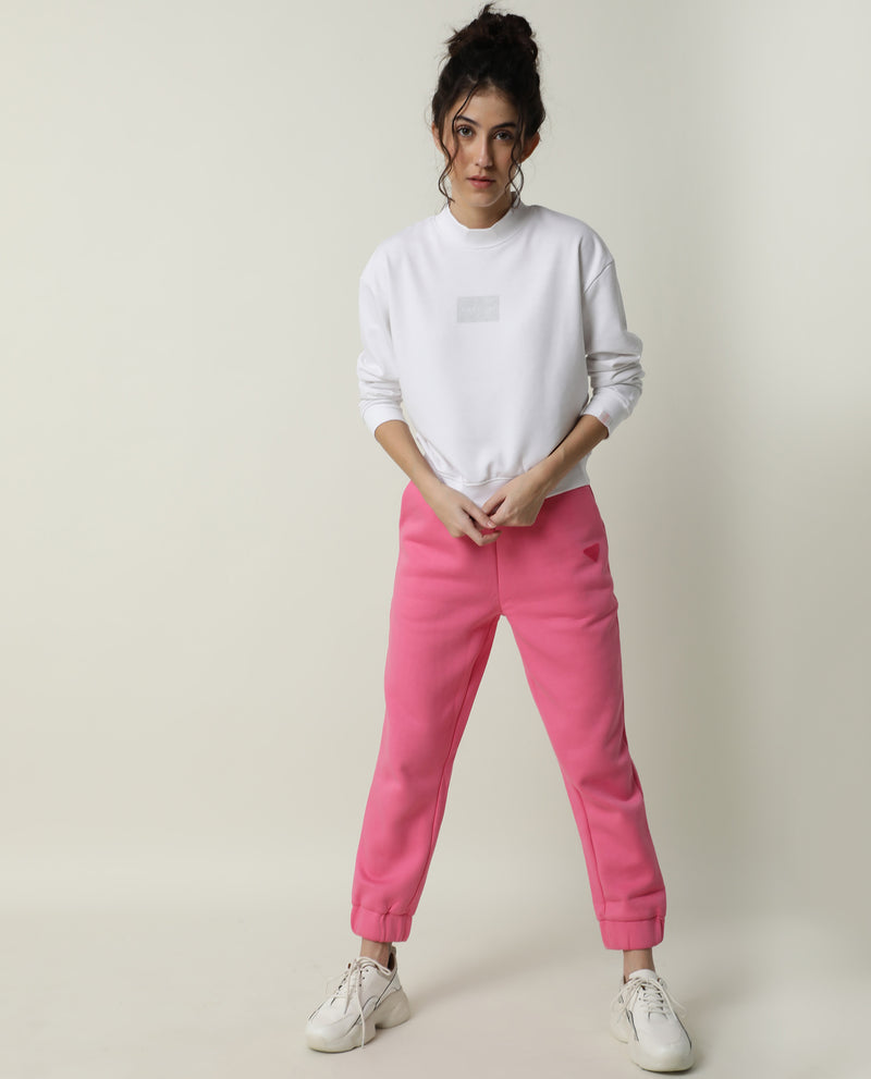 NEO-1- HEAVY WEIGHT WOMEN'S PLAIN TRACK PANT - PINK