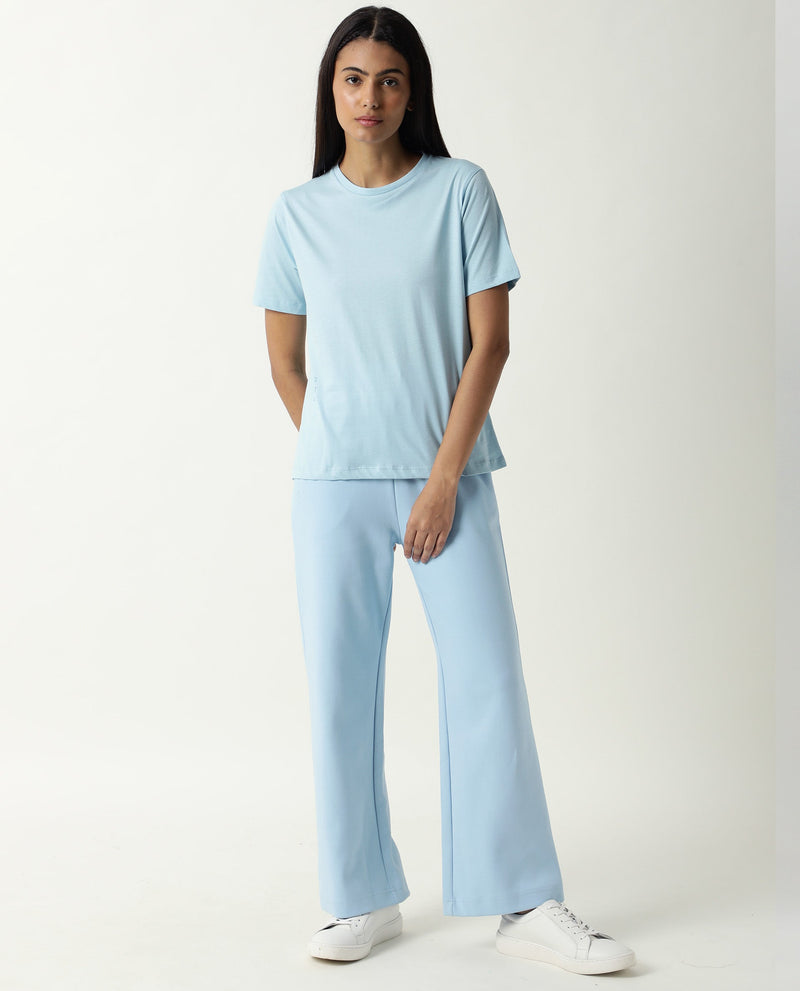 TRACK PANT FLARED CLEAR BLUE WOMEN