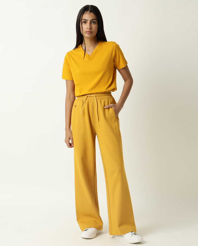 TRACK PANT FLARED FRENCH MUSTARD WOMEN