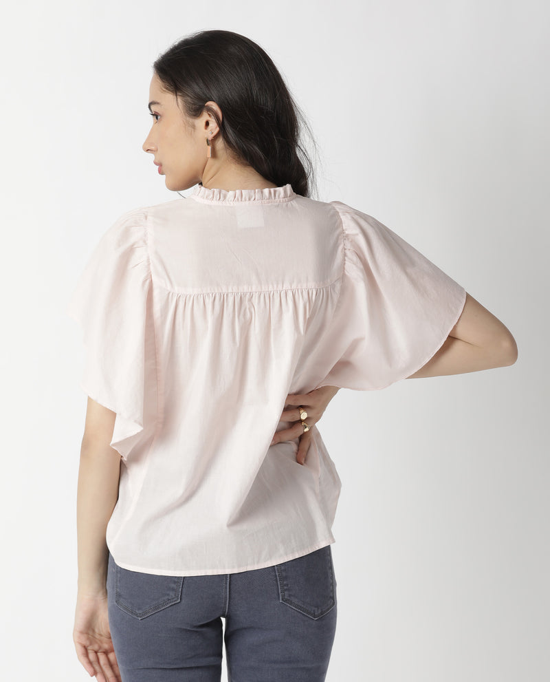 ZUES-WOMENS SOLID TOP-PINK